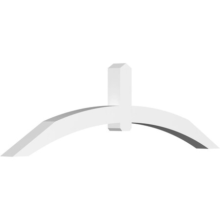 Ekena Millwork Archdale Architectural Grade PVC Gable Bracket, 108"W x 31 1/2"H x 6"D x 6"F, 7/12 Pitch GBP108X32X0606ARC00